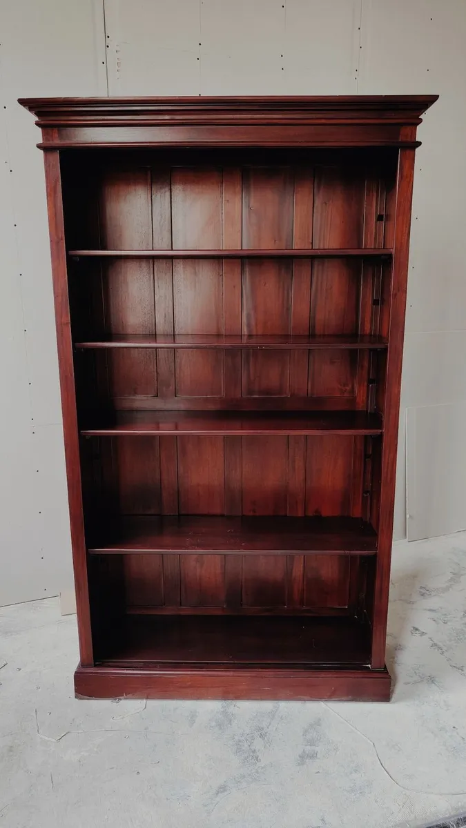 Solid Wood Mahogany Bookcase – Premium Quality - Image 1