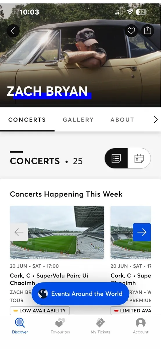 2 or 4 x Zach Bryan Tickets Cork Reduced