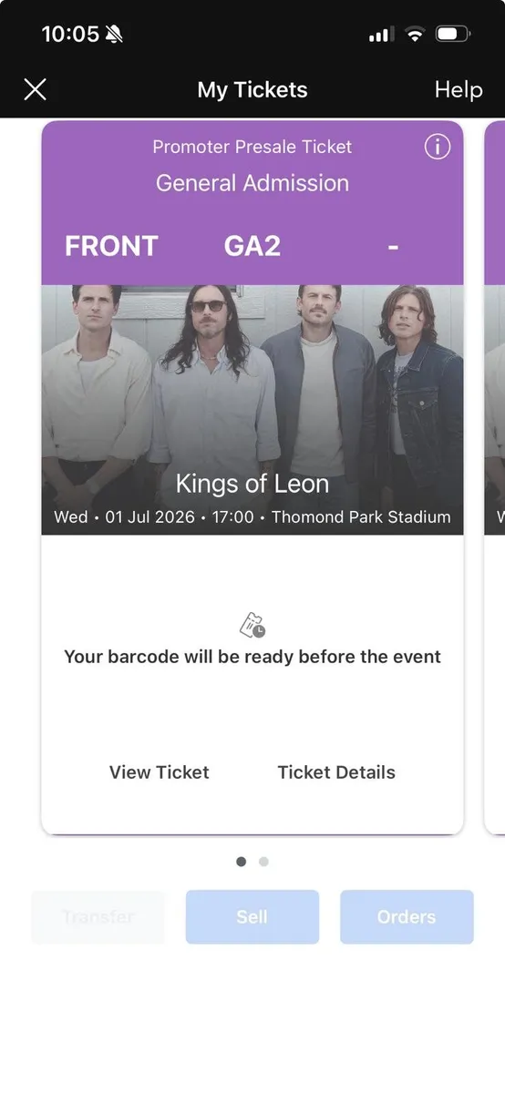 2 x Kings of Leon tickets - Image 2