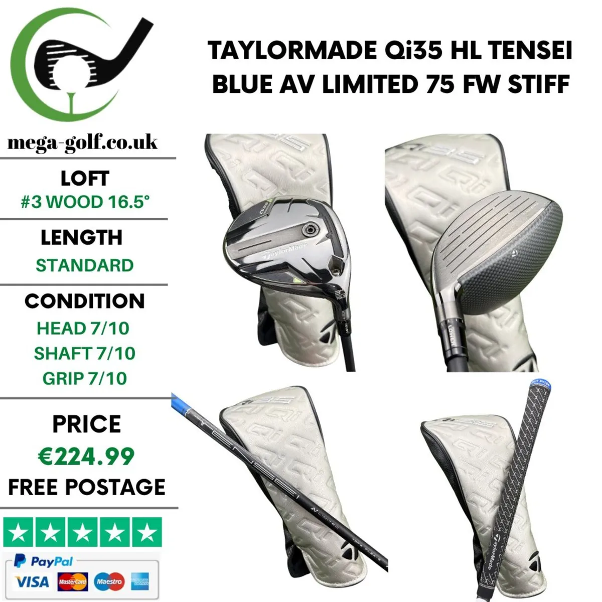 Taylormade Qi35 HL #3 Wood 16.5° / Stiff - Image 1