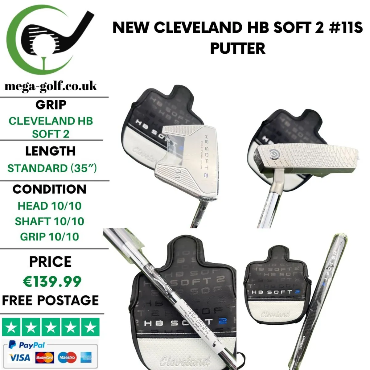 New Cleveland Hb Soft 2 #11S Putter / 35" - Image 1