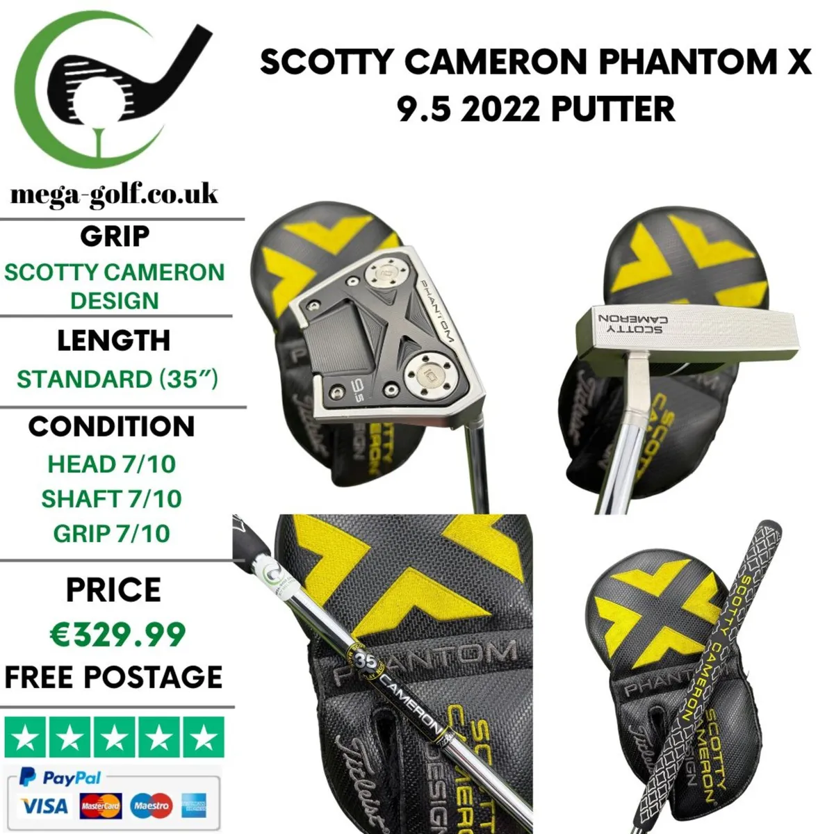 Scotty Cameron Phantom X 9.5 2022 Putter / 35'' - Image 1