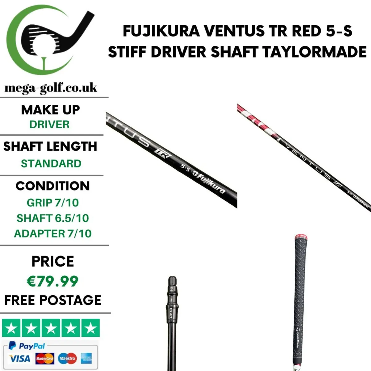 Fujikura Ventus TR Red 5-S Stiff Driver Shaft - Image 1
