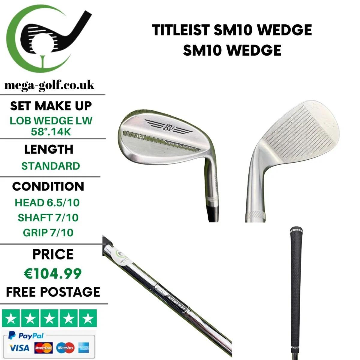 Titleist SM10 Wedge Lw 58°.14K / SM10 Wedge - Image 1