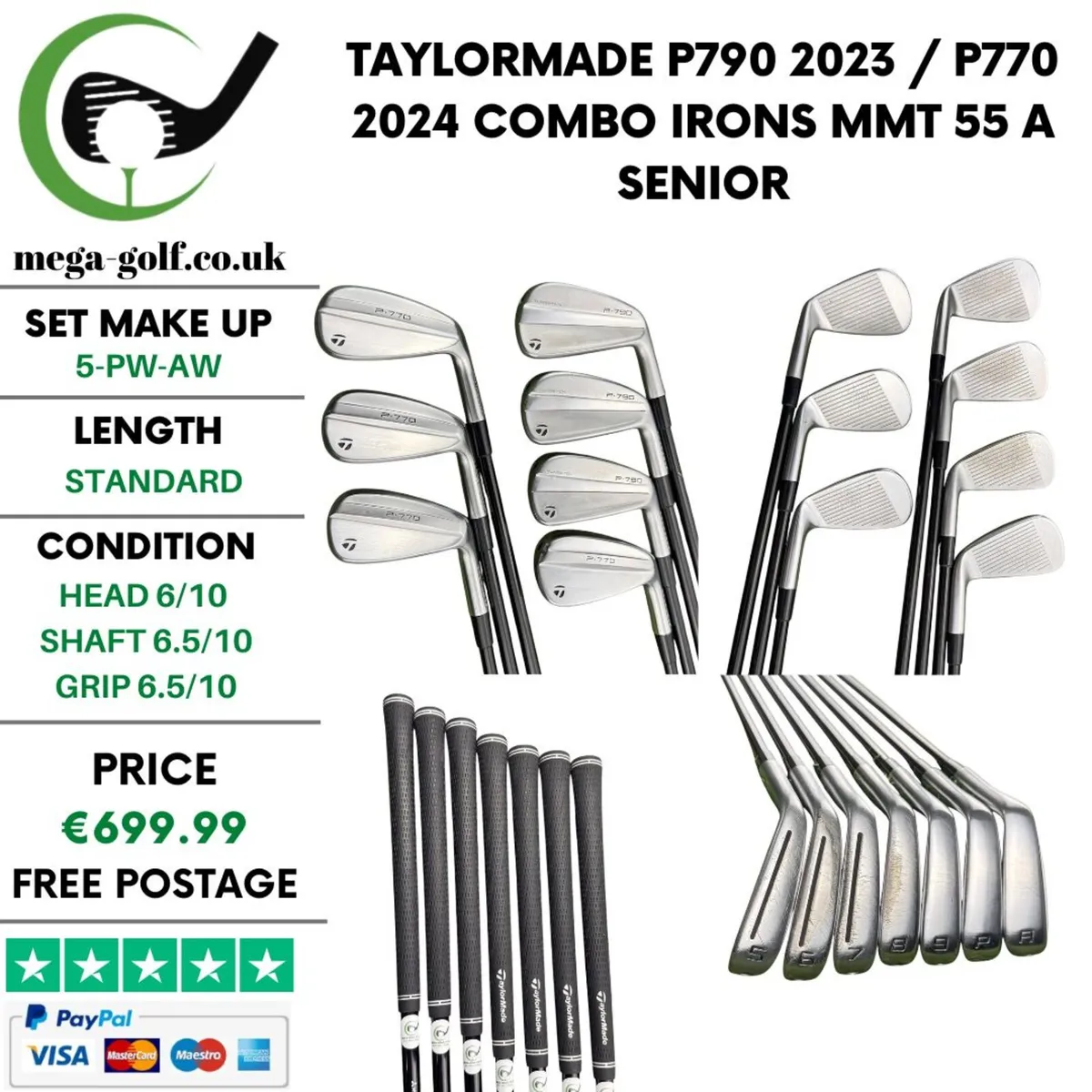 Taylormade P790 2023 / P770 2024 Combo Irons - Image 1