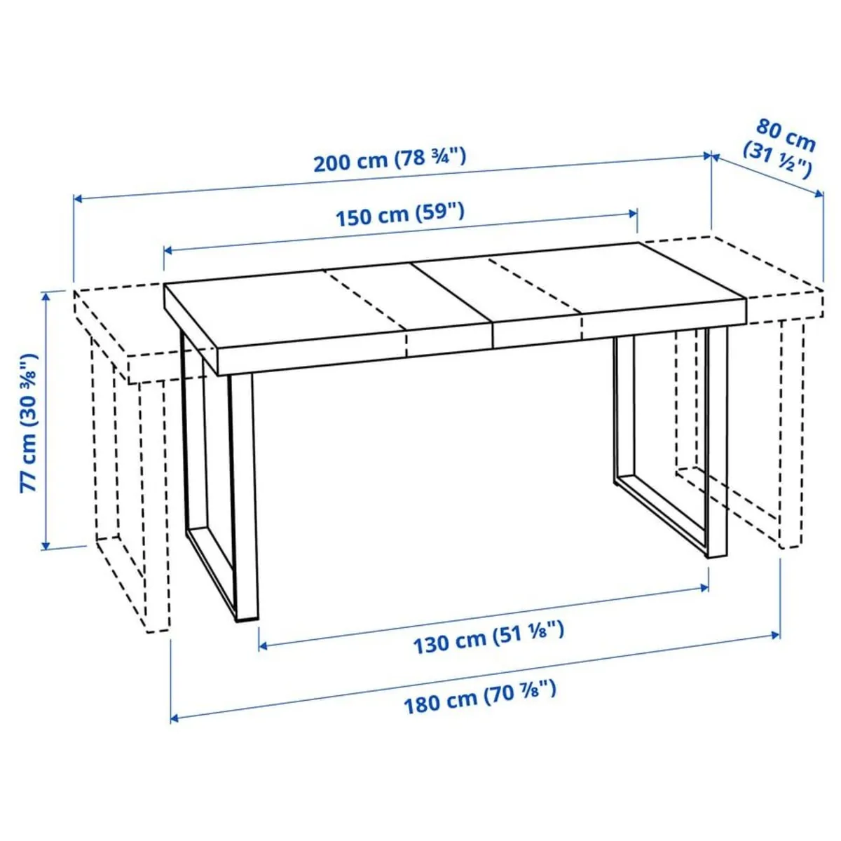 Ikea Tarsele Extendable Dining Table Oak - Image 2