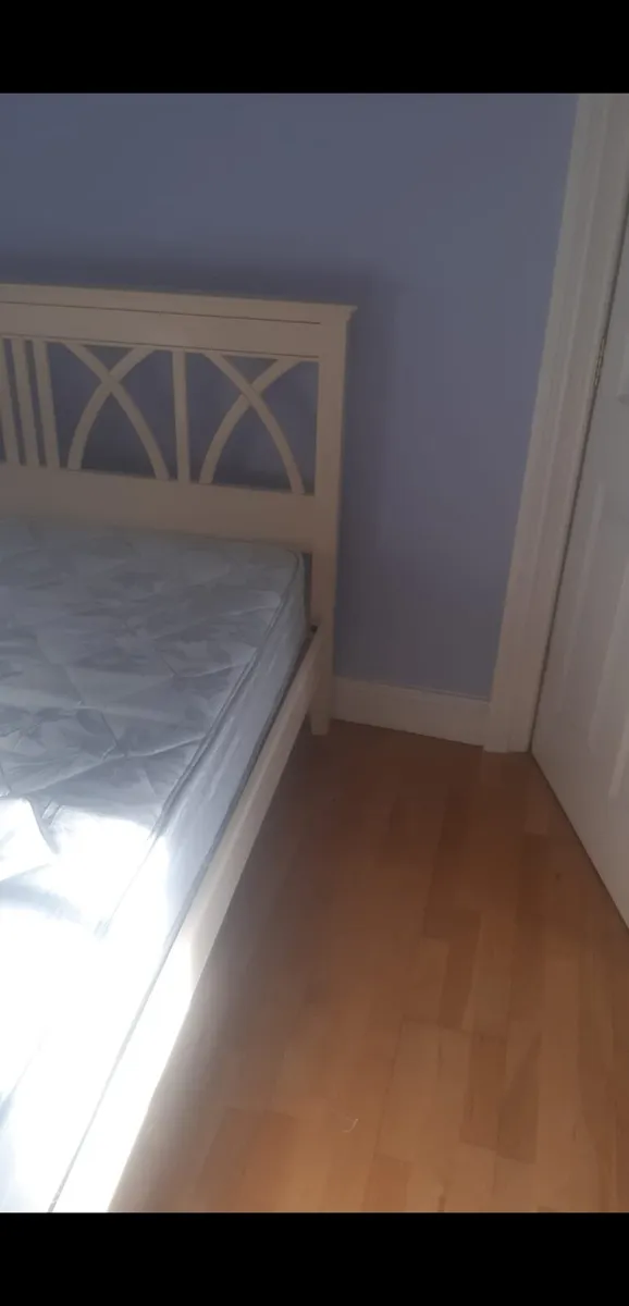 King Size Cream Bedframe C/W Mattress - Image 2