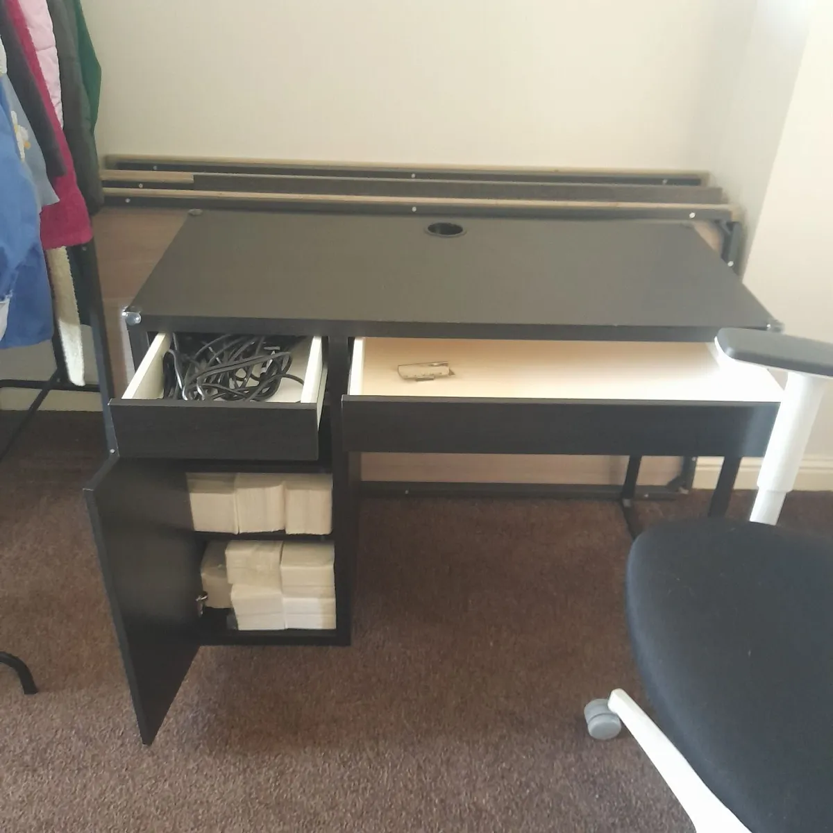 Table with shelves inside - Image 1