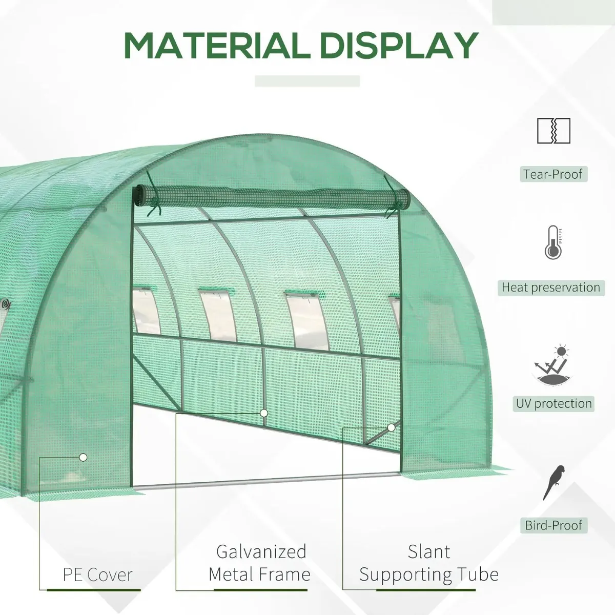Large Walk in Polytunnel Greenhouse - Image 3
