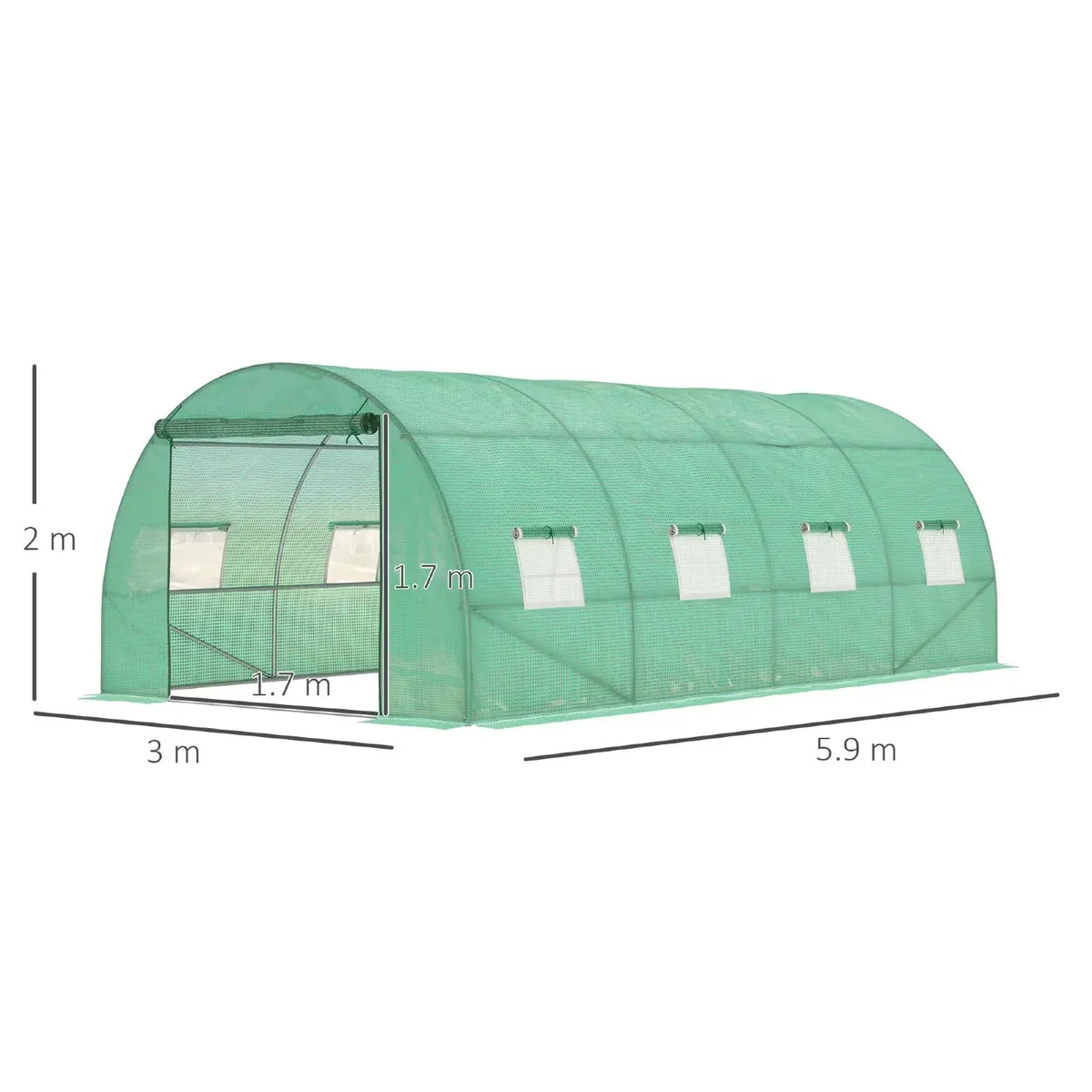Large Walk in Polytunnel Greenhouse - Image 2