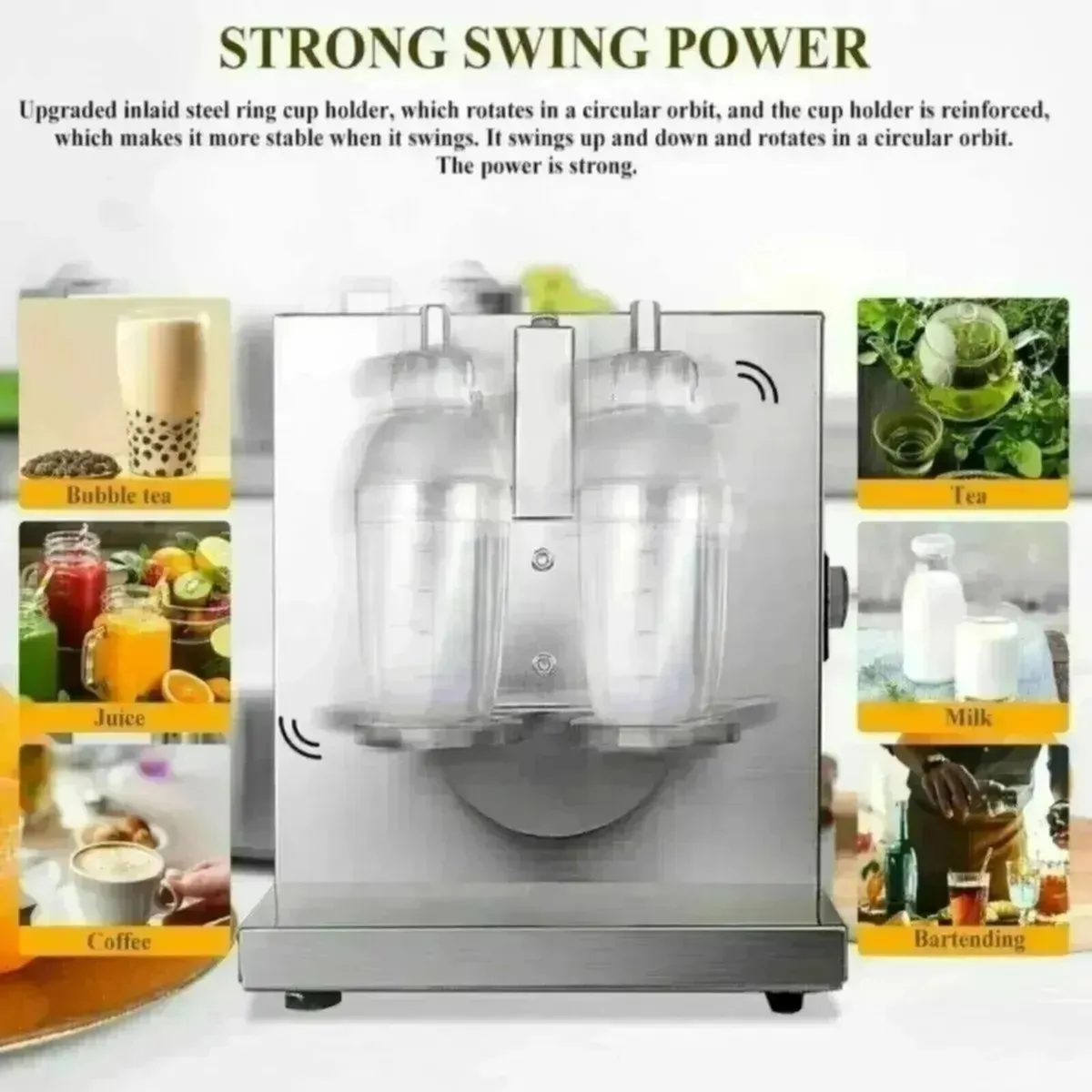 220W Automatic Bubble Tea Stirrer Machine Dual - Image 2