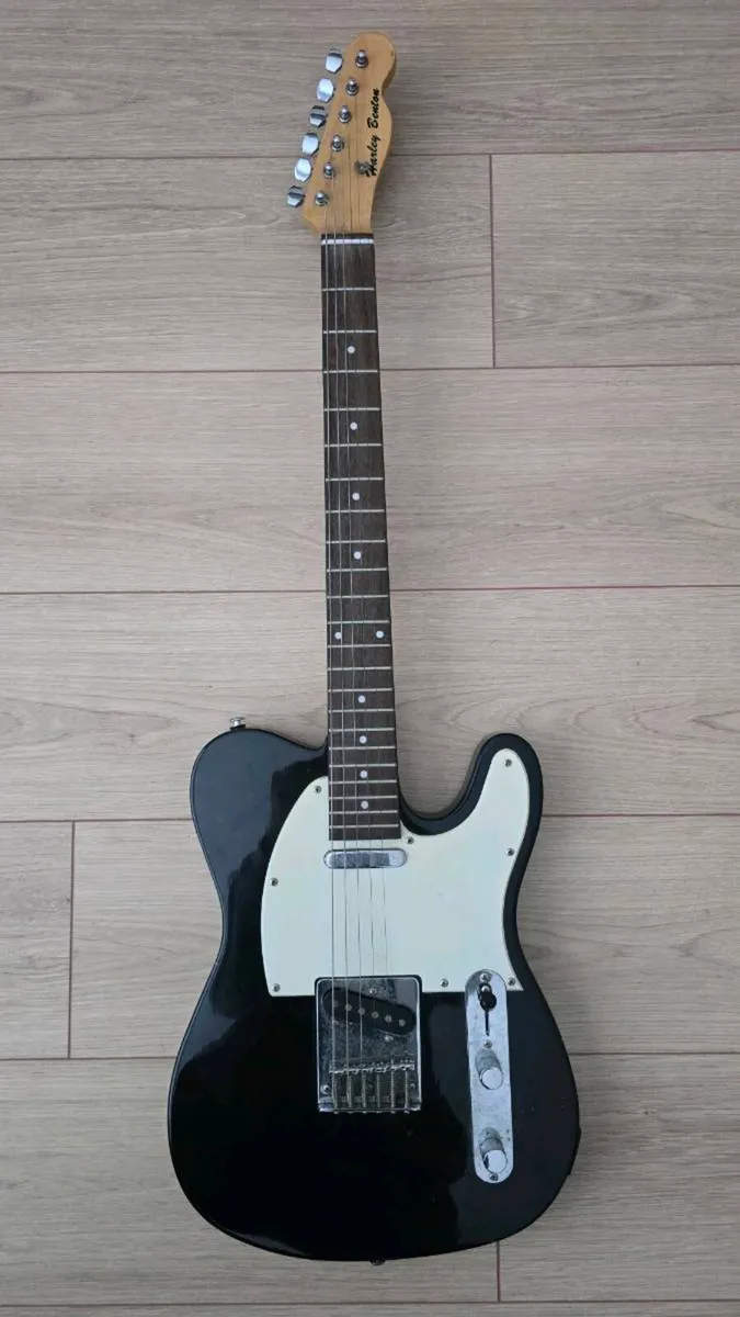Harley Benton TE-20 BK Electric Guitar + Gig Bag - Image 1