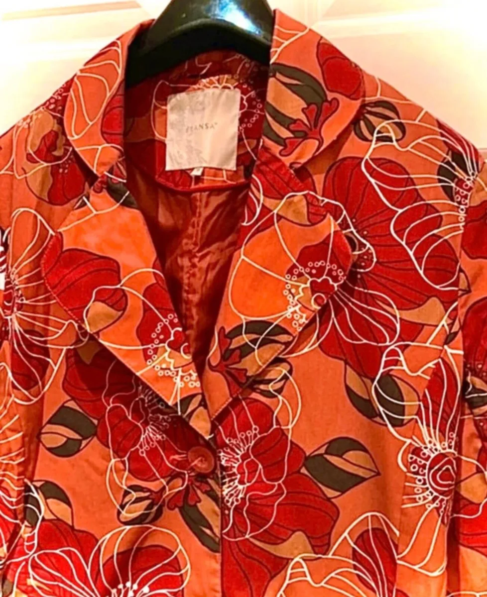 Lightweight Floral Above-the-Knee Statement Jacket - Image 2