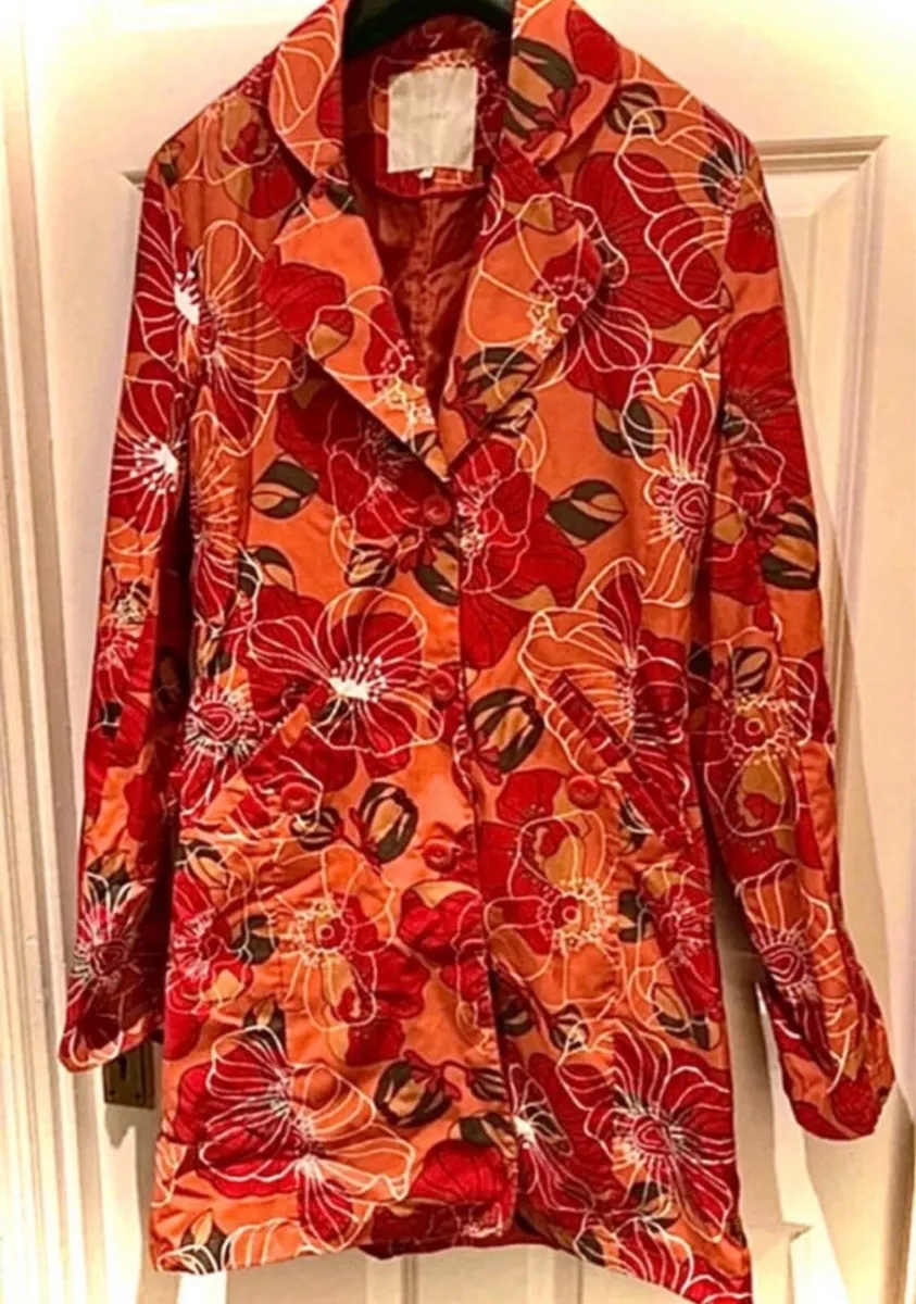 Lightweight Floral Above-the-Knee Statement Jacket - Image 1