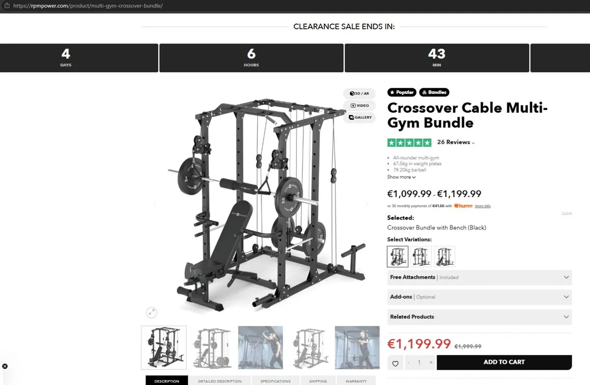 Home Gym Weights Rack & Rowing Machine (As new) - Image 1
