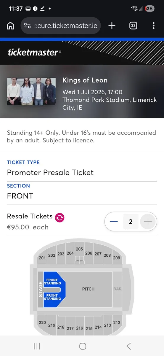 2 x Kings of Leon tickets - Image 4