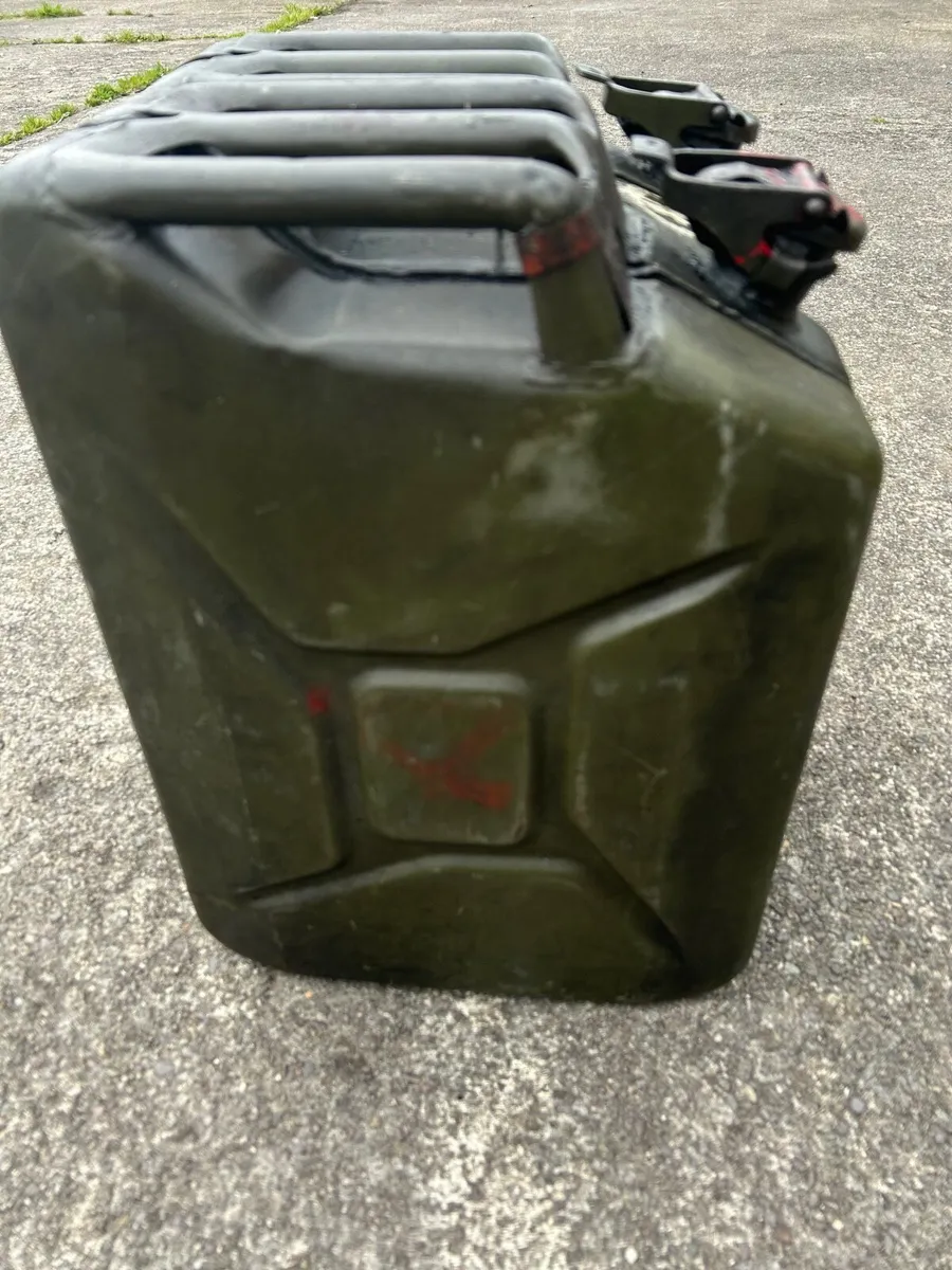 Old Army heavy duty Jerry Fuel cans - Image 2