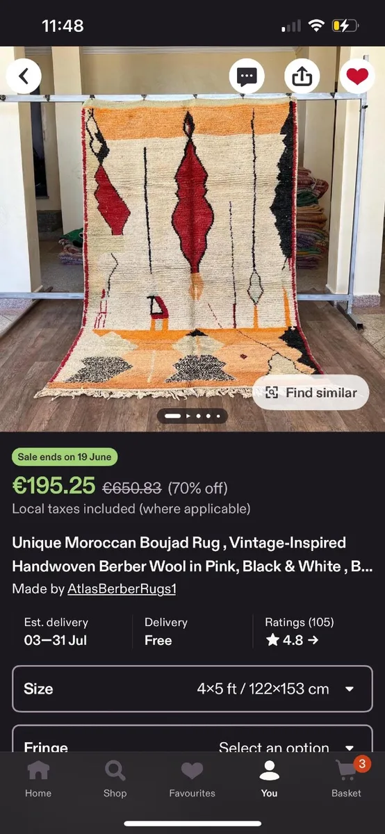 Oriental Moroccan Rug - Image 2