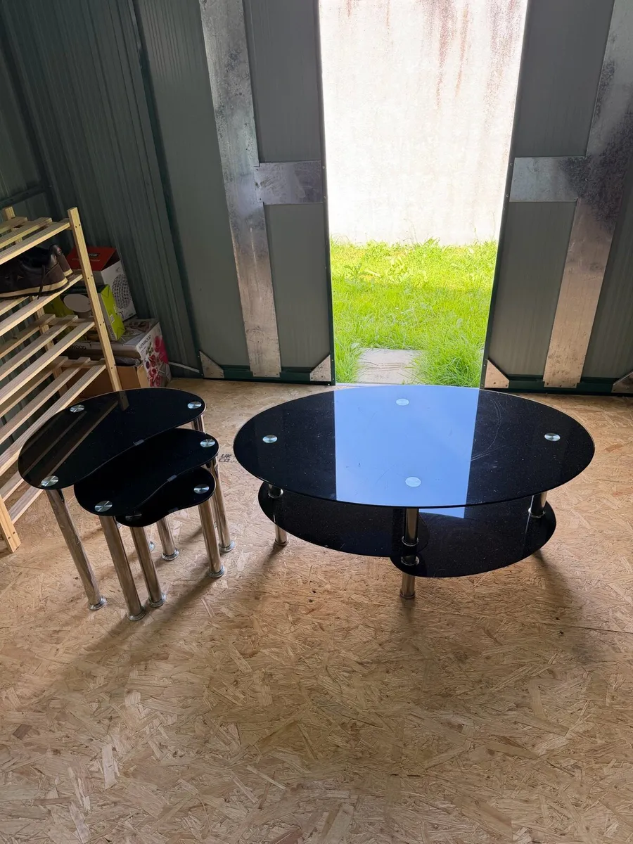Coffee Table And Stools - Image 1