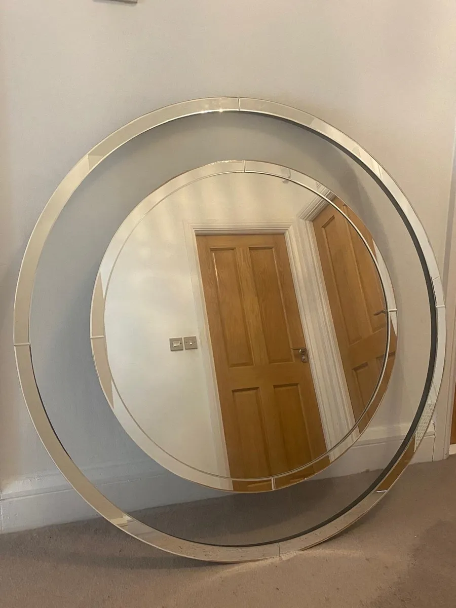 Laura Ashley Evie 100cm large round Mirror - Image 1