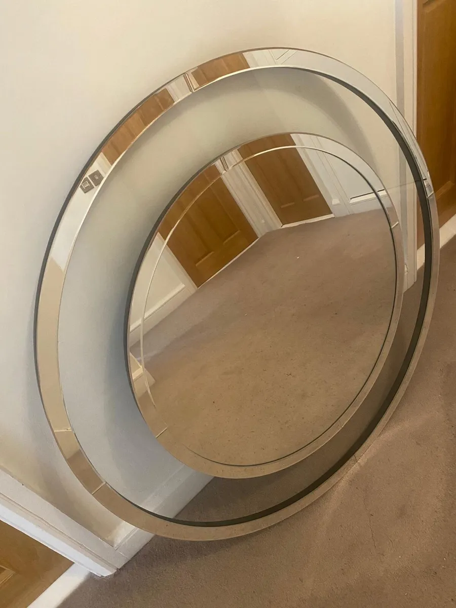 Laura Ashley Evie 100cm large round Mirror - Image 2