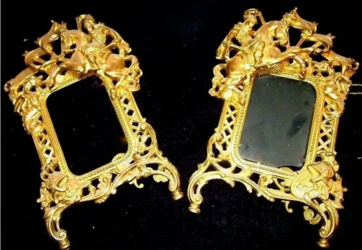 Pair Of Substantial Brass Photo Frames - Image 2