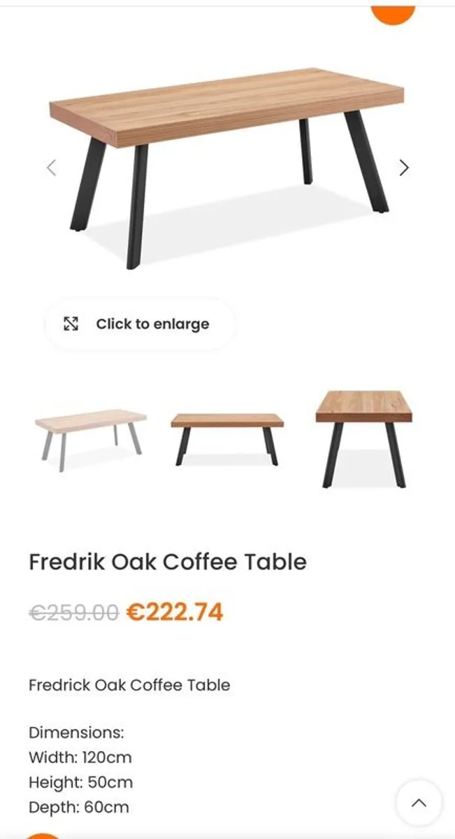 Coffee table-oak - Image 2