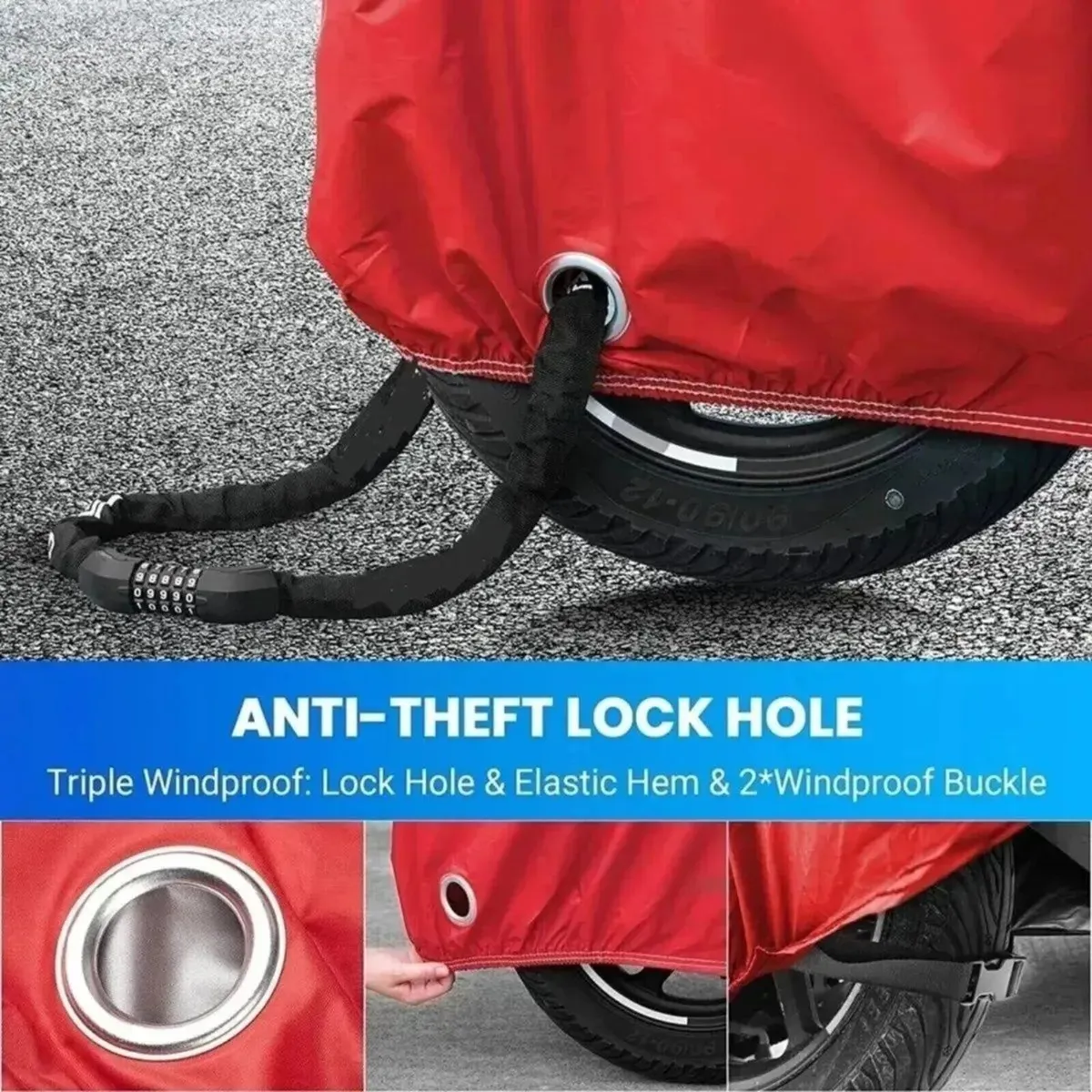 Waterproof Motorcycle Cover 210D Outdoor Bike - Image 3