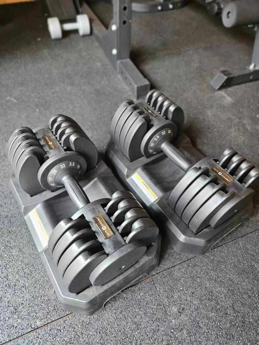 RPM Power Adjustable Dumbbells - 32KGs - Image 2