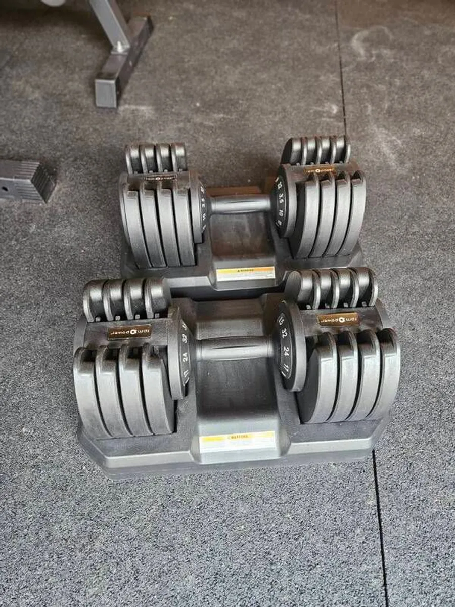 RPM Power Adjustable Dumbbells - 32KGs - Image 3