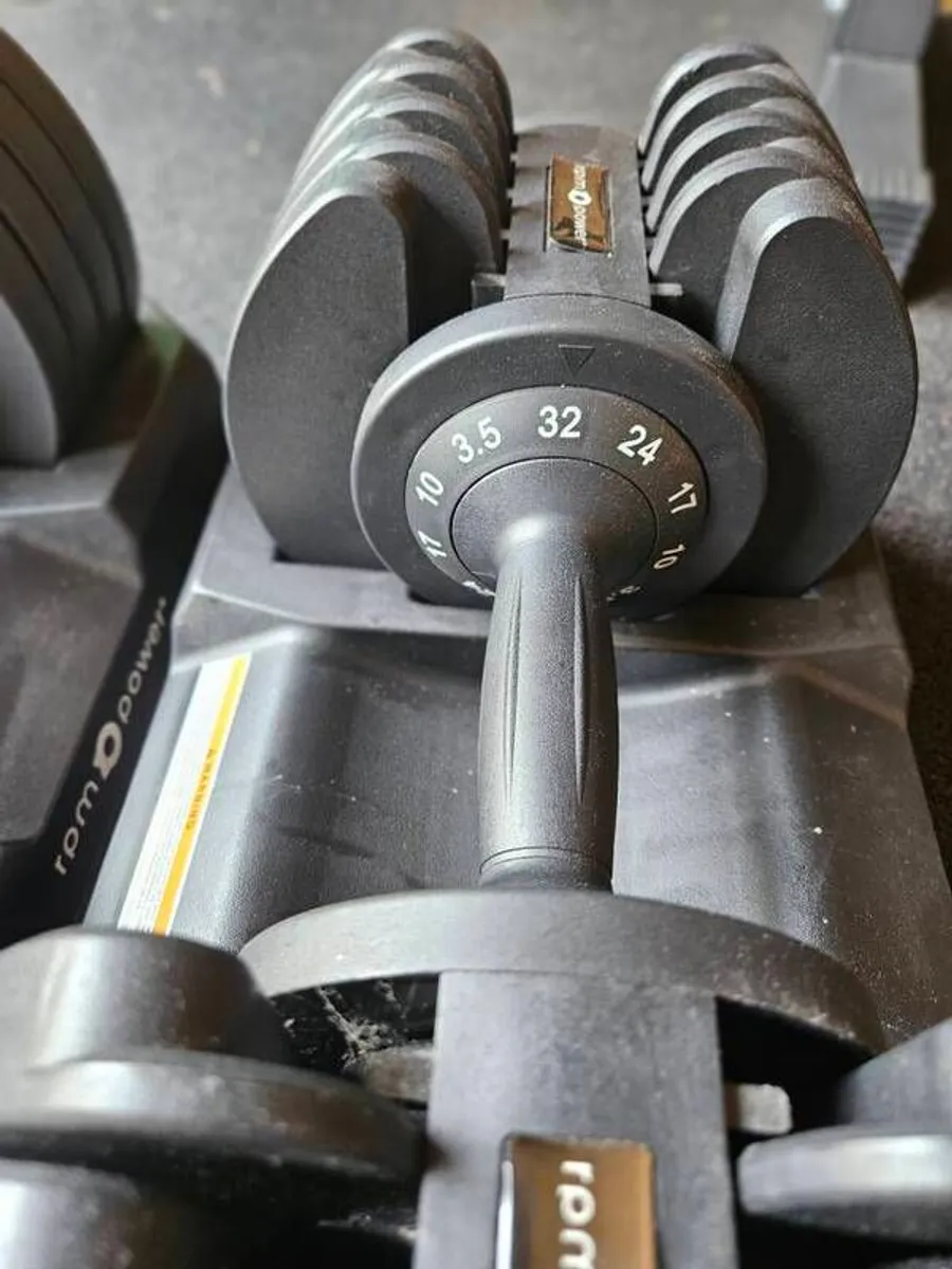 RPM Power Adjustable Dumbbells - 32KGs - Image 4