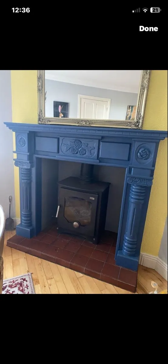 Wooden fireplace surround - Image 1