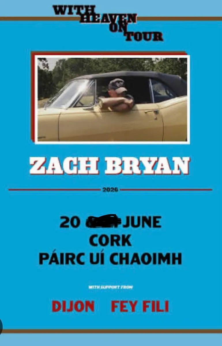 2 x €150 Premium Level Zach Bryan - Image 1
