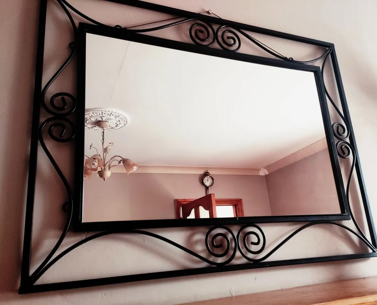 Black Framed Mirror - Image 1