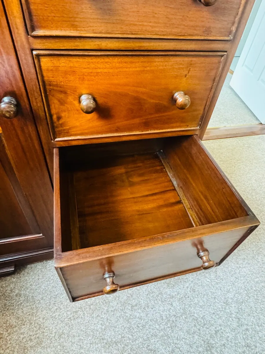 Solid Mahogany Tallboy Chest Wardrobe - Image 4