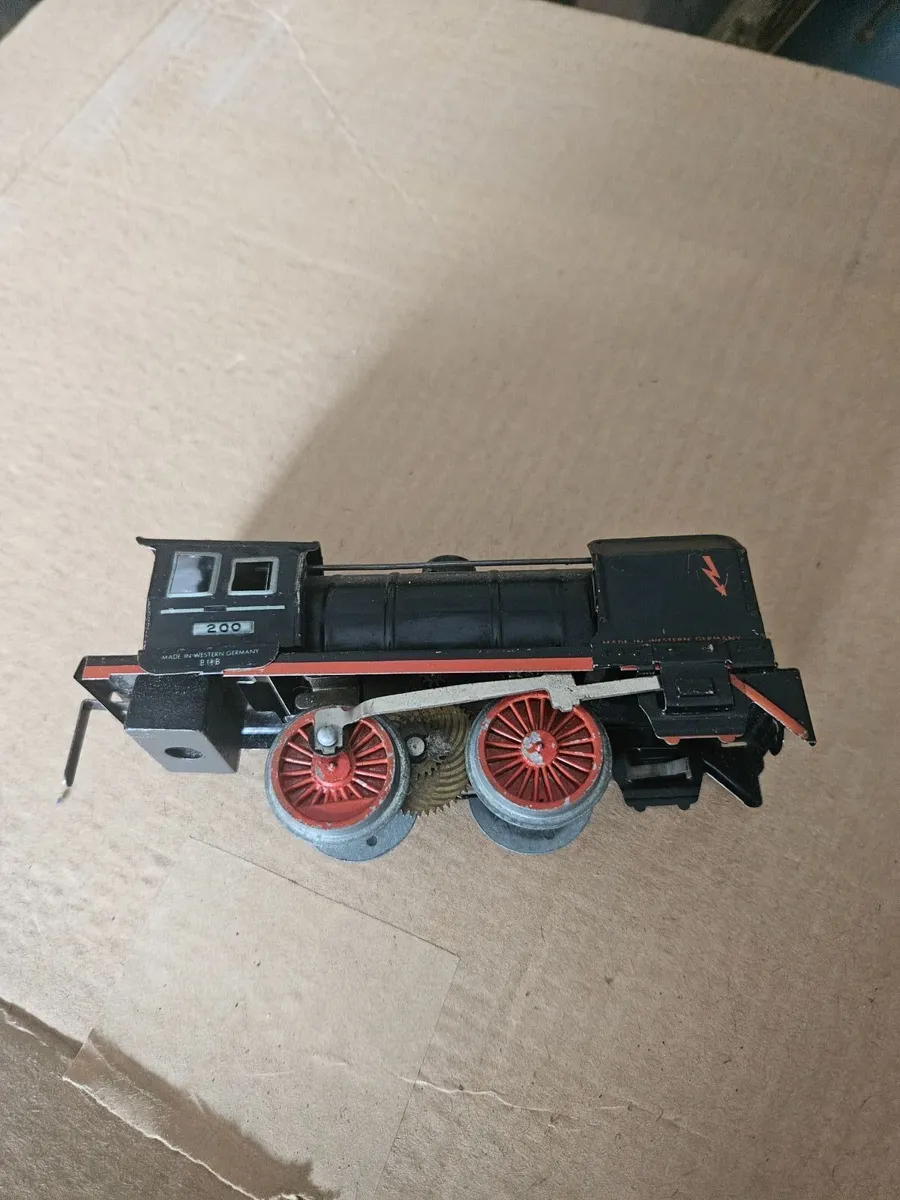 Vintage Tinplate Metal Steam Engine Made in West G - Image 2