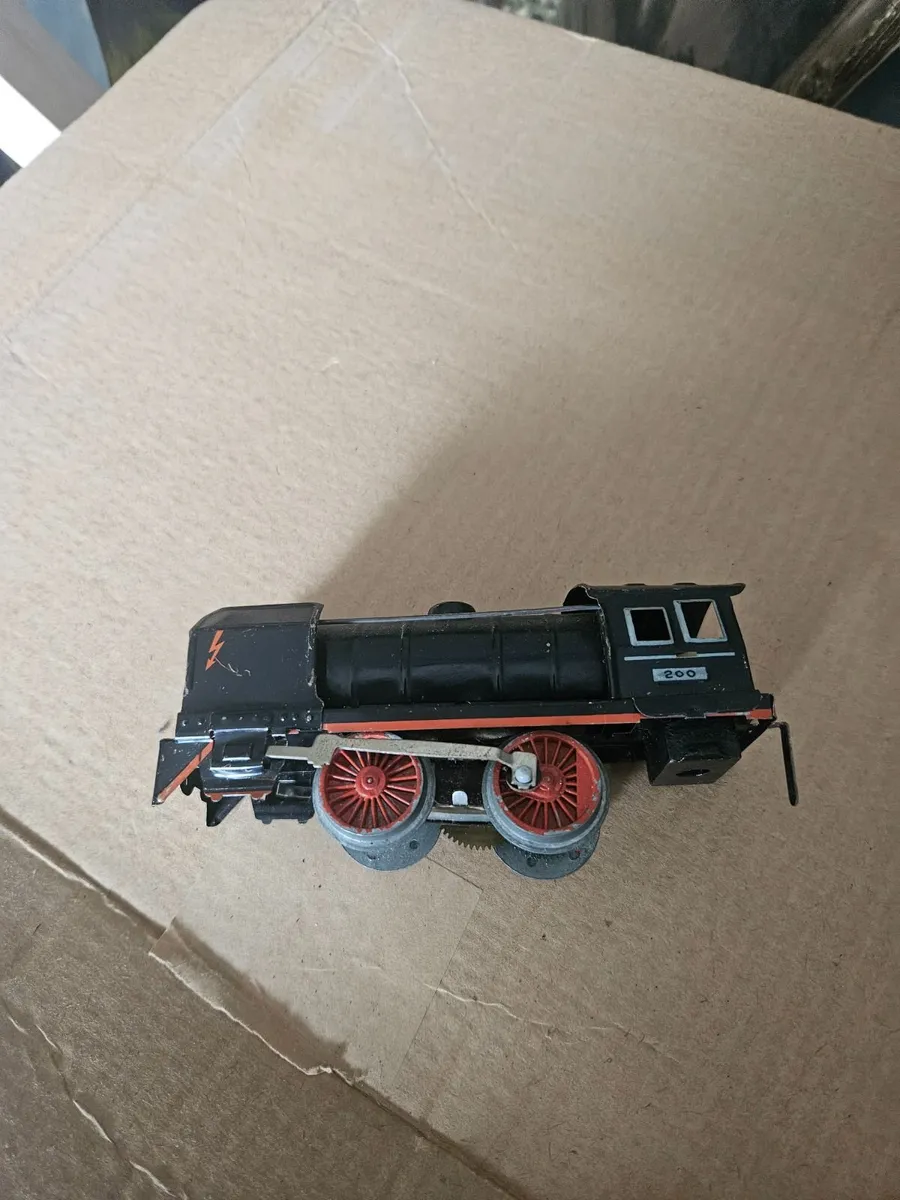 Vintage Tinplate Metal Steam Engine Made in West G - Image 1
