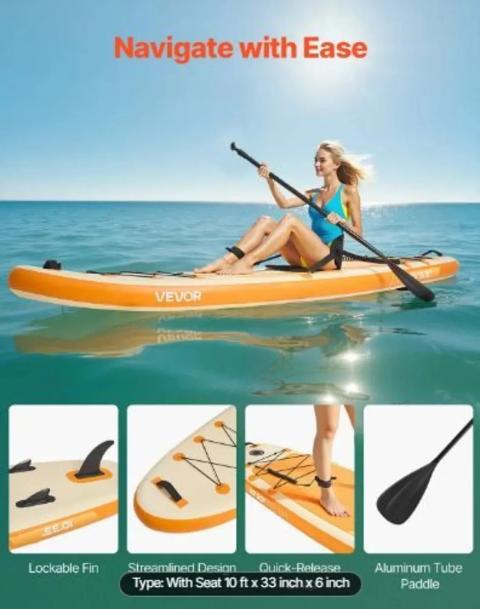 Inflatable Paddle Board with Seat - Image 3