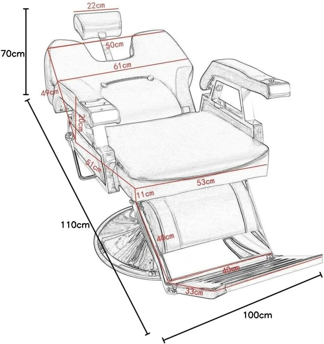 Barber chair Recycling Hair Dressing chair - Image 2