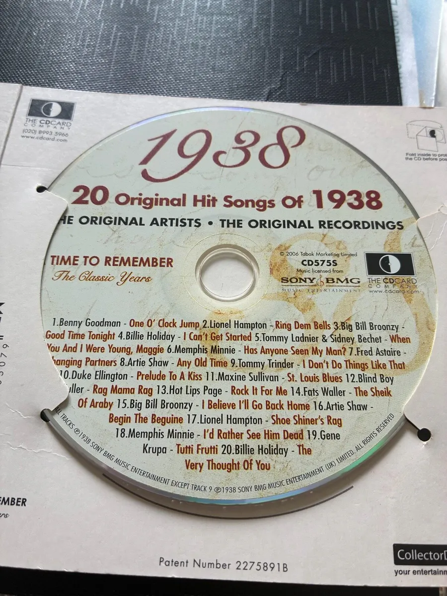 1938 Original Hits Songs CD - Image 3