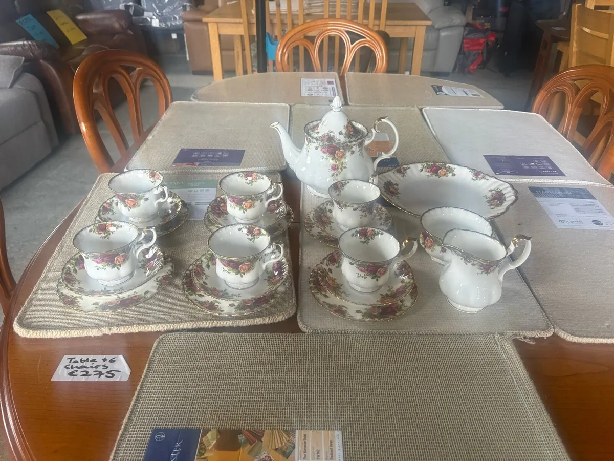 Country rose dinner set and tea set - Image 3