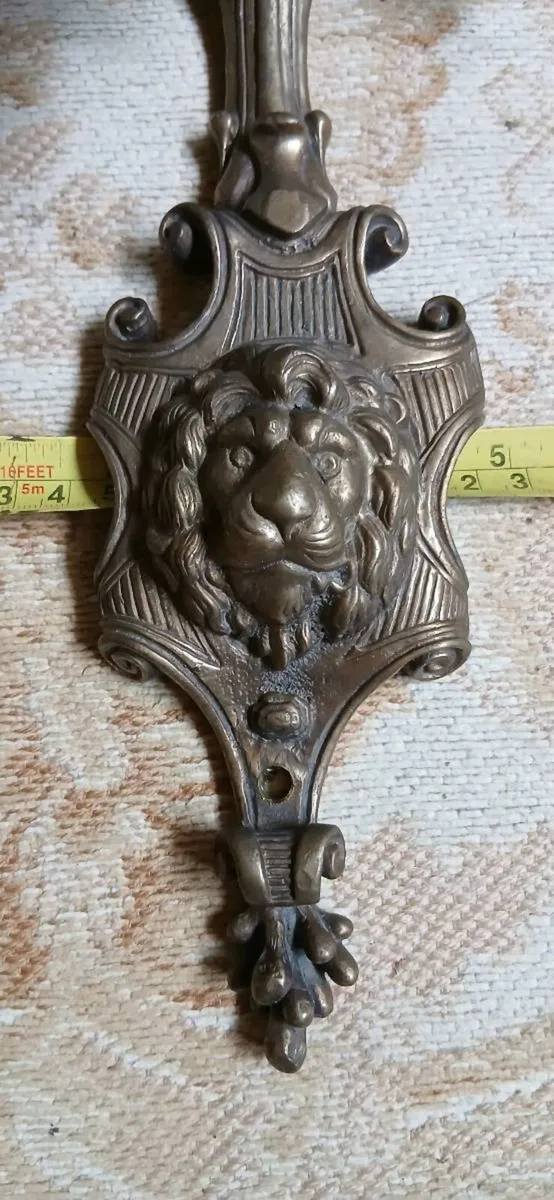 Brass candlesticks wall mounted - Image 3