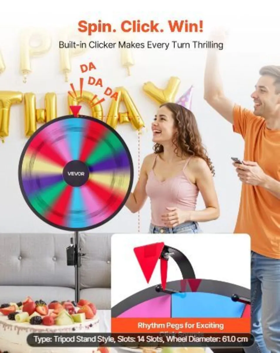 610 mm Spinning Prize Wheel - Image 3