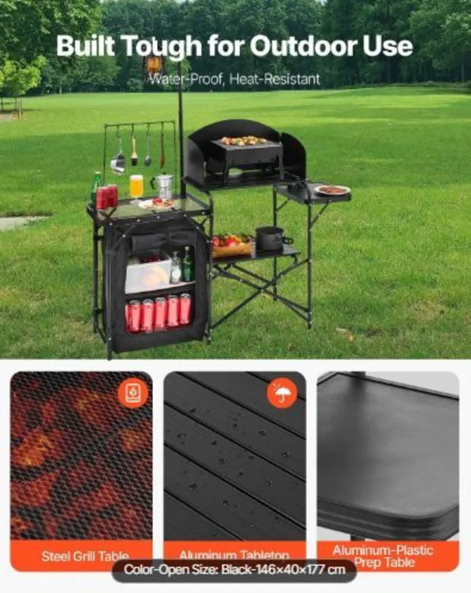 Camping Kitchen Table, Outdoor Camp - Image 2