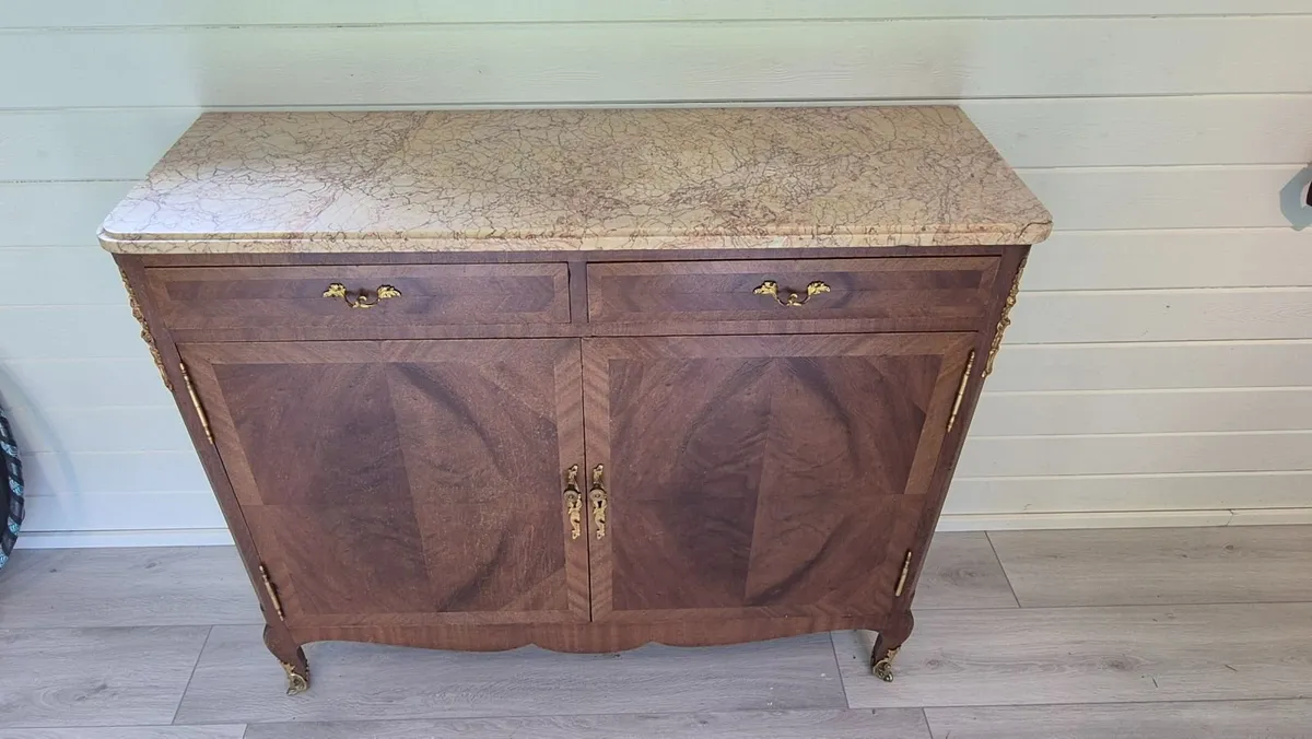 Antique French Louis XV Marble-Top Sideboard - Image 1