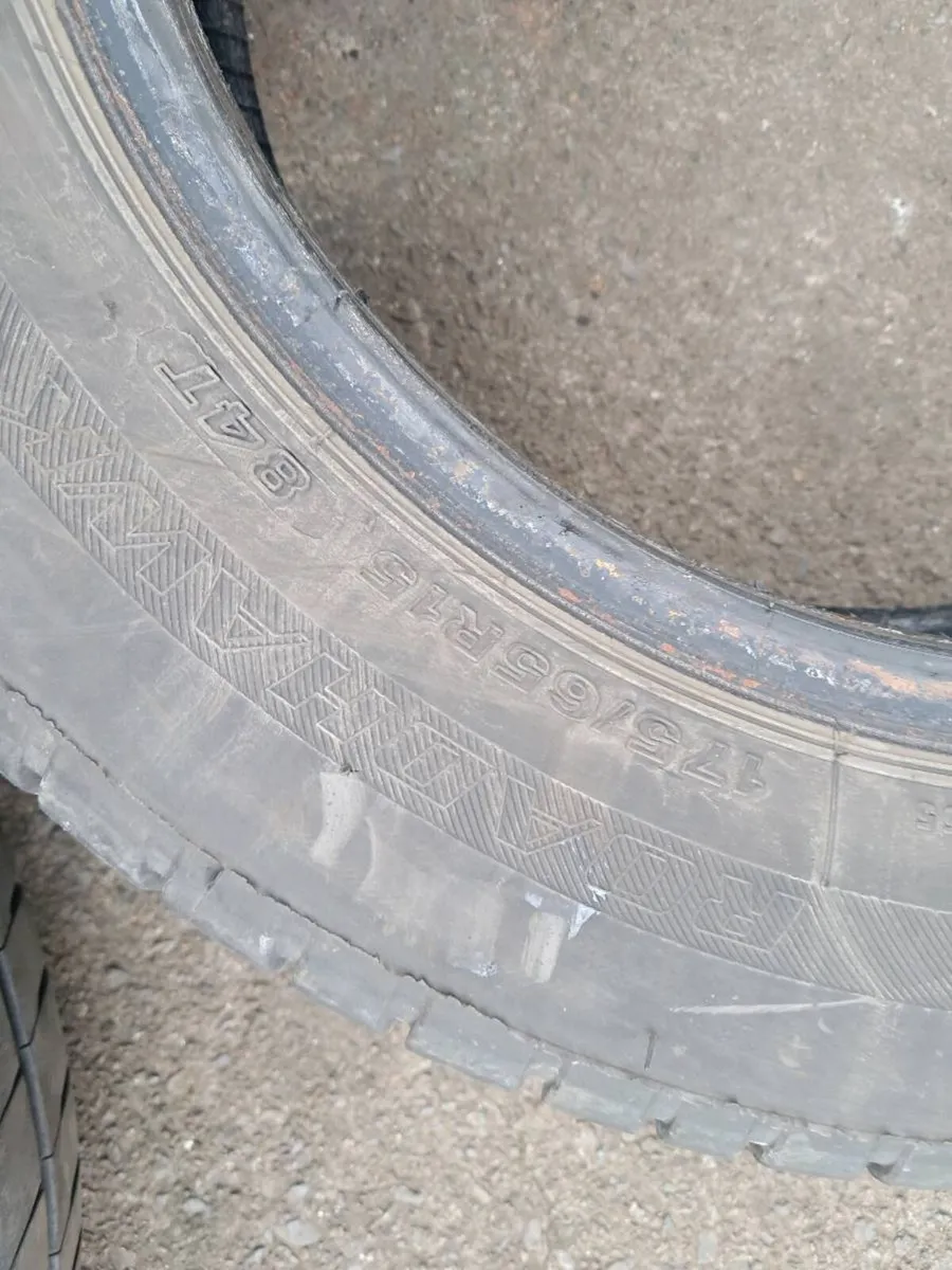 2x part worn tyres 175/65/15 - Image 2