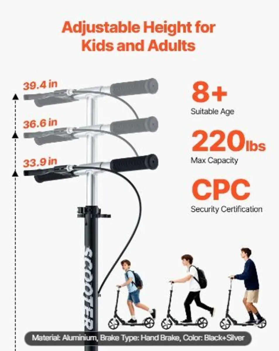 Kick Scooter for Kids Ages 8+, Teens & Adults - Image 3