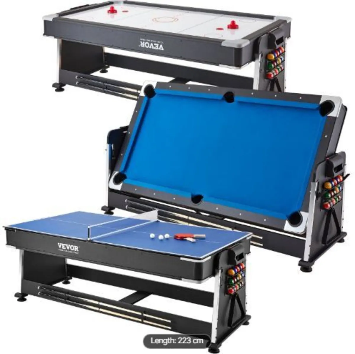 3-in-1 Rotating Swivel Multi Game Table - Image 3