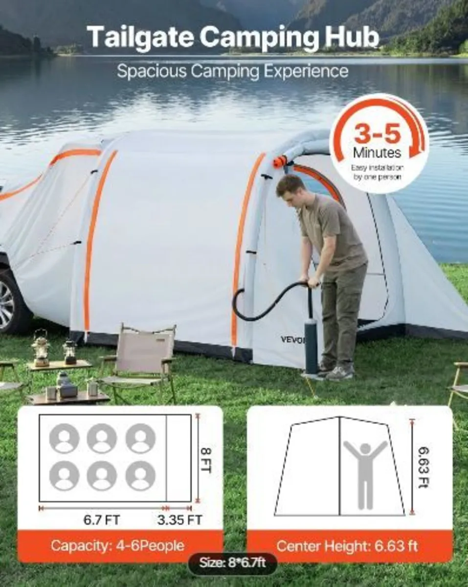 Inflatable SUV Tent with Awning - Image 2