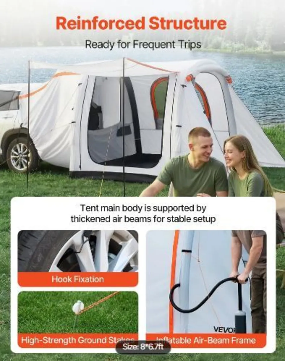 Inflatable SUV Tent with Awning - Image 4